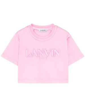 Lanvin Round Neck Short T-Shirt - Pink