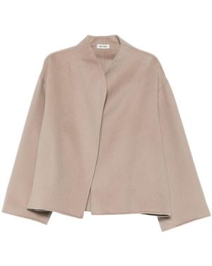 Soft Goat Long-Sleeved Cardigan - Natural