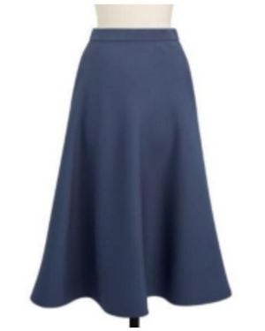 Dior Christian Flared Long Skirt - Blue