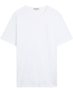 JW Anderson Logo-Embroidered Cotton T-Shirt - White