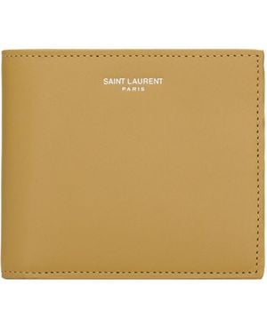 Saint Laurent Paris East/West Wallet With Coin Purse - Natural