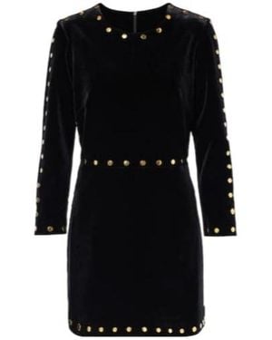 Dodo Bar Or Ska Velvet Minidress - Black