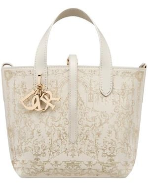 Dior Small Toujours Vertical Tote Bag - White