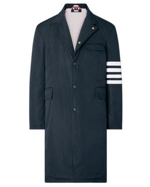Thom Browne Stripe Sleeve Coats - Blue