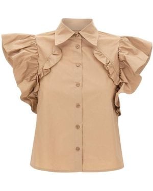 Kaos Ruffled Shirt - Natural