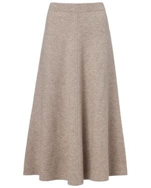 Jardin Des Orangers Wool And Cashmere Midi Skirt - Brown