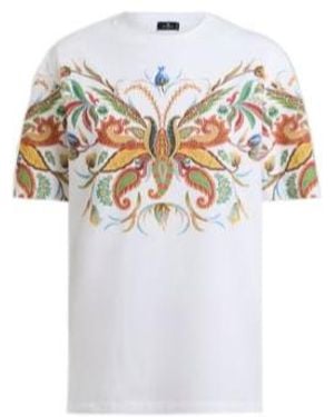 Etro Cotton Paisley-Print T-Shirt - White