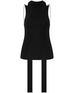 St. Agni Scarf Knitted Vest - Black