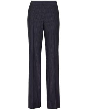 Fendi Multicoloured Pinstriped Wool Trousers - Blue