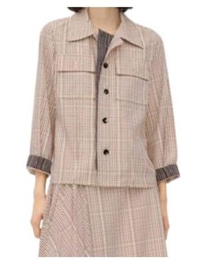 Bottega Veneta Check Shirt - Natural