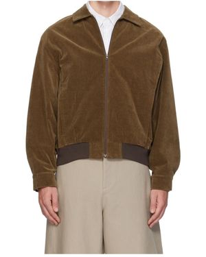Amomento Long-Sleeved Collared Jacket - Brown