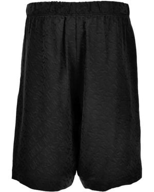 Versace Jeans Couture Couture Allover Logo Knee-Length Shorts - Black