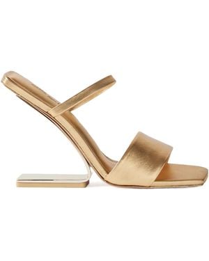 Cult Gaia Ankle Strap Heeled Sandals - Metallic