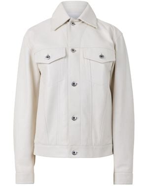 Bottega Veneta Versatile Minimalist Leather Jacket - Gray