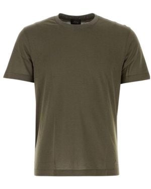 Brioni Crew-Neck Short-Sleeve T-Shirt - Green