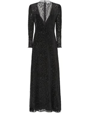 Fendi Millefiori Devoré Velvet Dress - Black