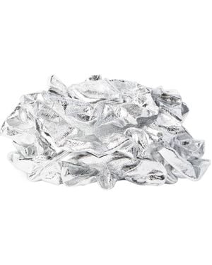 Dries Van Noten Pleated Design Clutch - White