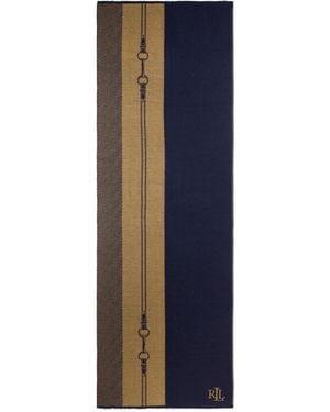 Ralph Lauren Vertical Stripe Jacquard Long Scarf - Blue