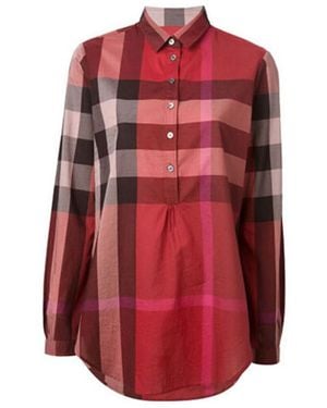 Burberry Plaid Shirt - Red