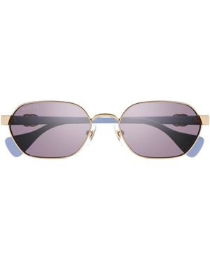 Gucci Eyewear Geometric Frame Sunglasses - White