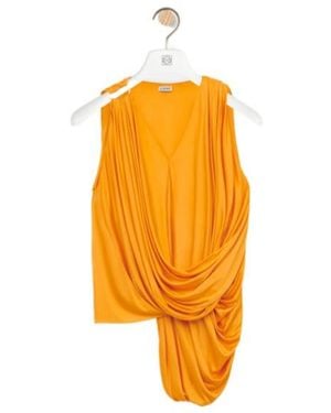 Loewe Draped Sleeveless Top - Orange
