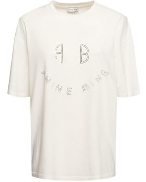 Anine Bing Kent Smiley Face Knitted T-Shirt - White
