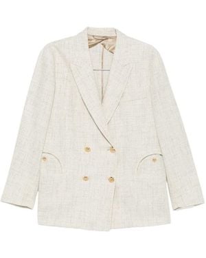 Blazé Milano Crancy Nightbreak Double-Breasted Blazer - White