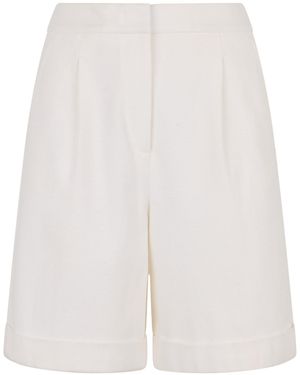 Peserico High-Waist Tailored Shorts - White