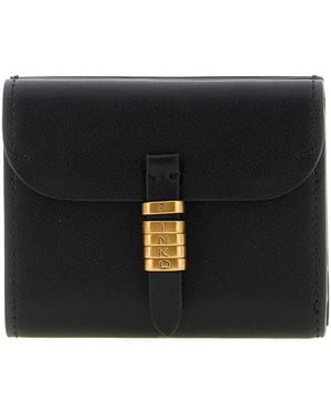 Pinko Buckle-Detailed Folded Saddle Wallet - Black
