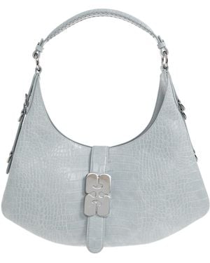 Ganni Leather Tote Bag - Grey