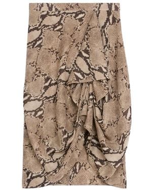Celine Draped Skirt - Natural
