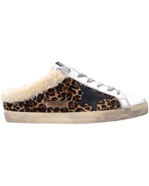 Golden Goose Superstar Leopard-Print Trainers - Brown