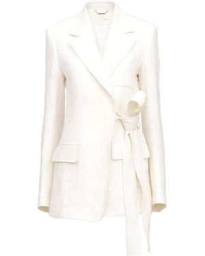 Chloé Notched-Lapel Single-Breasted Jacket - White