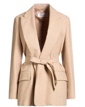 Max Mara Long-Sleeved Suit Jacket - Natural