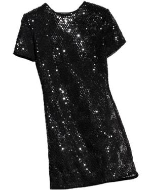 Gucci Embroidered Sequin Dress - Black