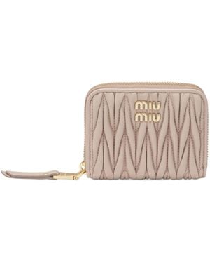 Miu Miu Matelassé Coin Purse - Natural