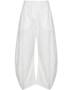 Amomento Curved Casual Pants - White