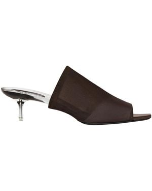 Courreges Mesh Mule Sandals - Brown