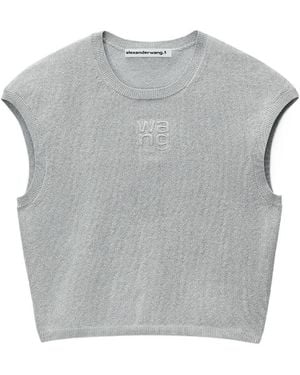 Alexander Wang Sleeveless Crop Top - Gray
