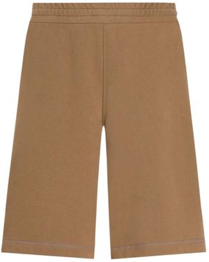 Dolce & Gabbana Logo Embossed Jogging Shorts - Brown