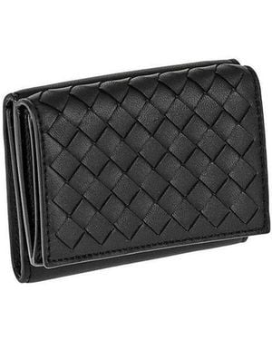 Bottega Veneta Double-Fold Wallet - Black