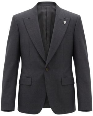 Gucci Wool Single-Breasted Jacket - Blue