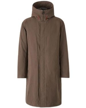Herno Long-Sleeved Trench Coat - Brown