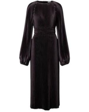 JOSEPH Ortiz Pleated Midi Dress - Black