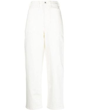 KENZO High-Rise Tapered Jeans - White