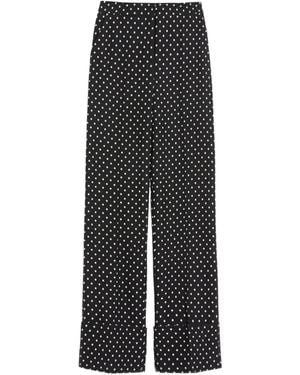 Valentino Supergran Polka Dot Printed Trousers - Grey