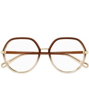 Chloé Chloé Eyewear Round-Frame Glasses - Natural