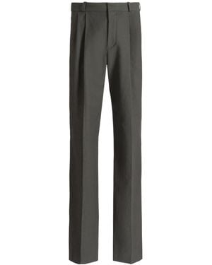 Balmain Cotton Twill Trousers - Grey