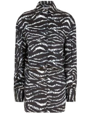 The Attico The Silvye Mini Shirt Dress - Black