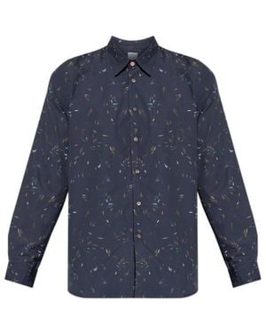 Paul Smith Ps Abstract Print Shirt - Blue
